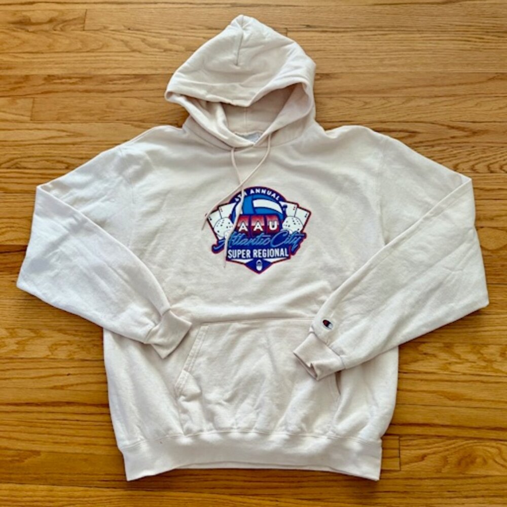CHAMPION Volleyball AAU  pink Atlantic City Super Regional league Hoodie, L